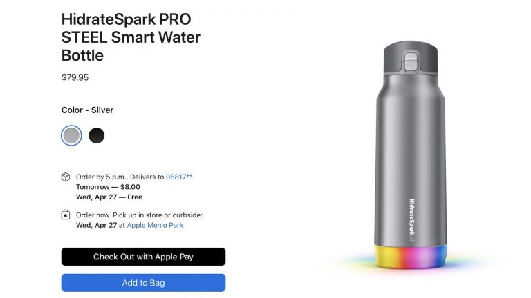 Apple is now selling two new HidrateSpark smart water bottles with Apple Health integration