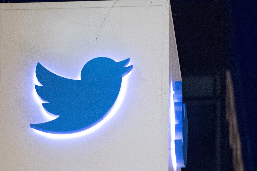 The Twitter logo is seen on a sign at the company's headquarters in San Francisco, California November 4, 2016.